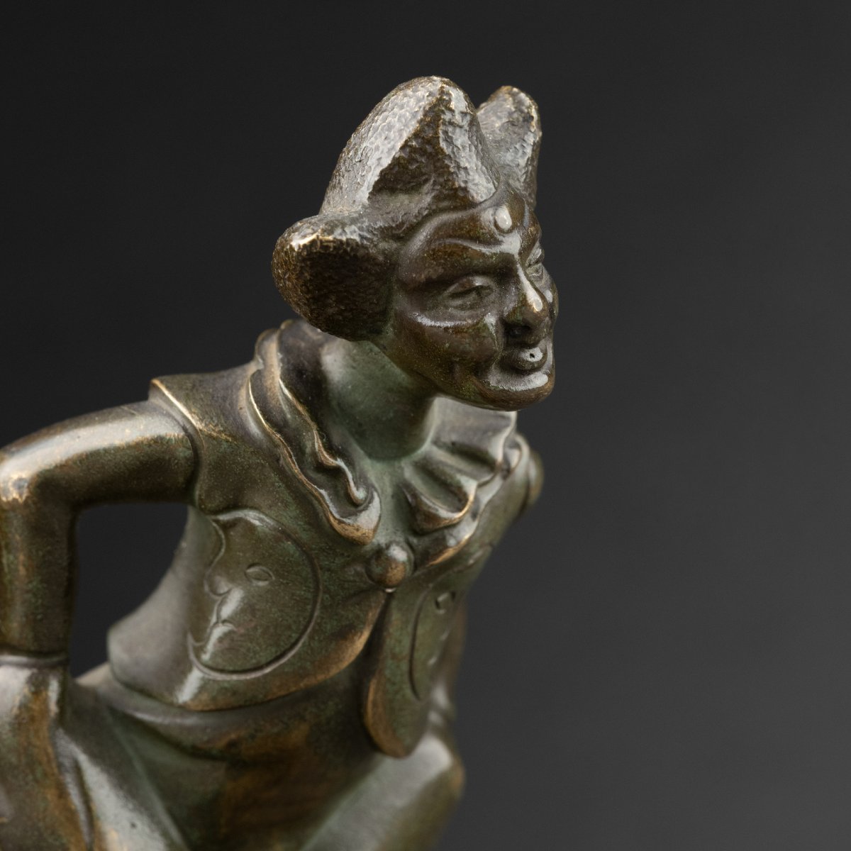H DANDOIS - Clown de cirque, bronze, mascotte automobile signée et datée 1905.-photo-5