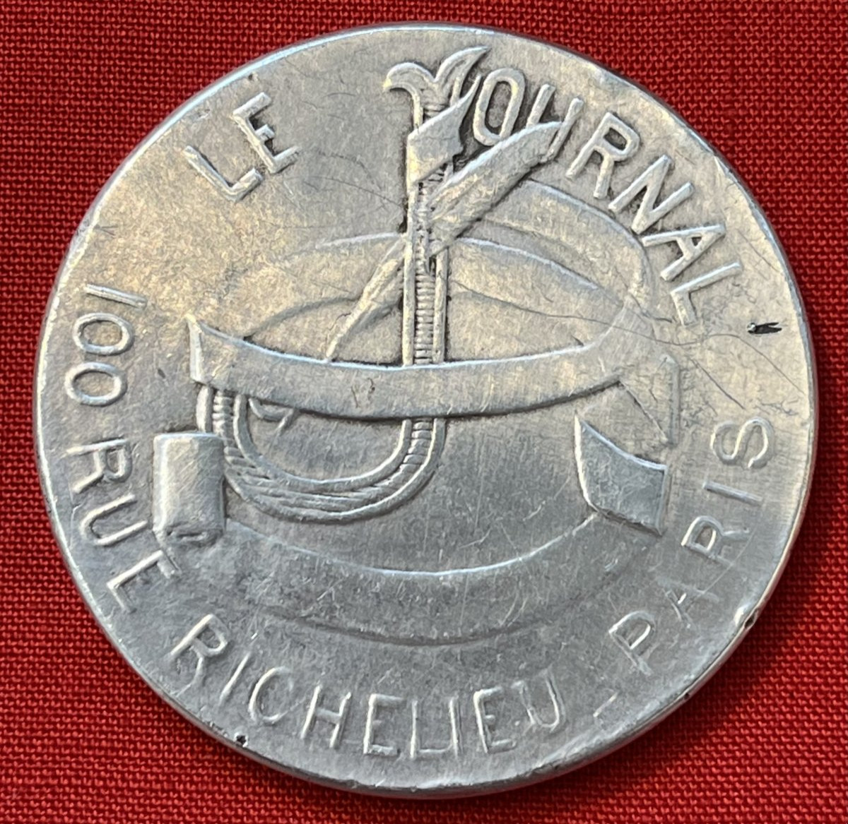 F.r. Carabin: Silver-plated Bronze Medal - Circa 1910-photo-3