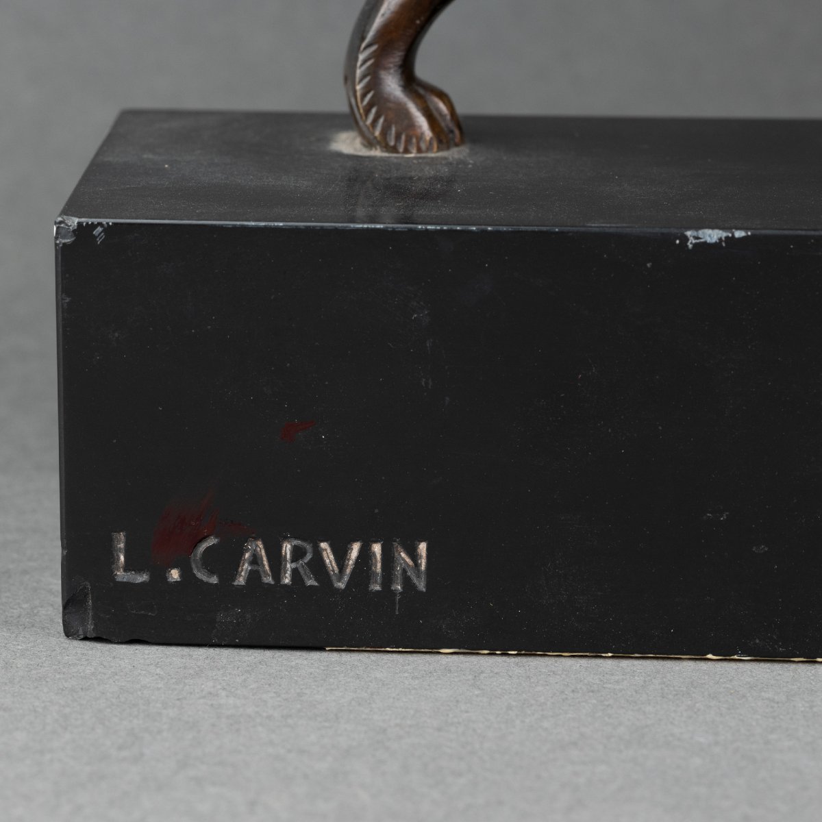 L-a. Carvin: Walking Panthera, Patinated Bronze Sculpture C.1930-photo-6