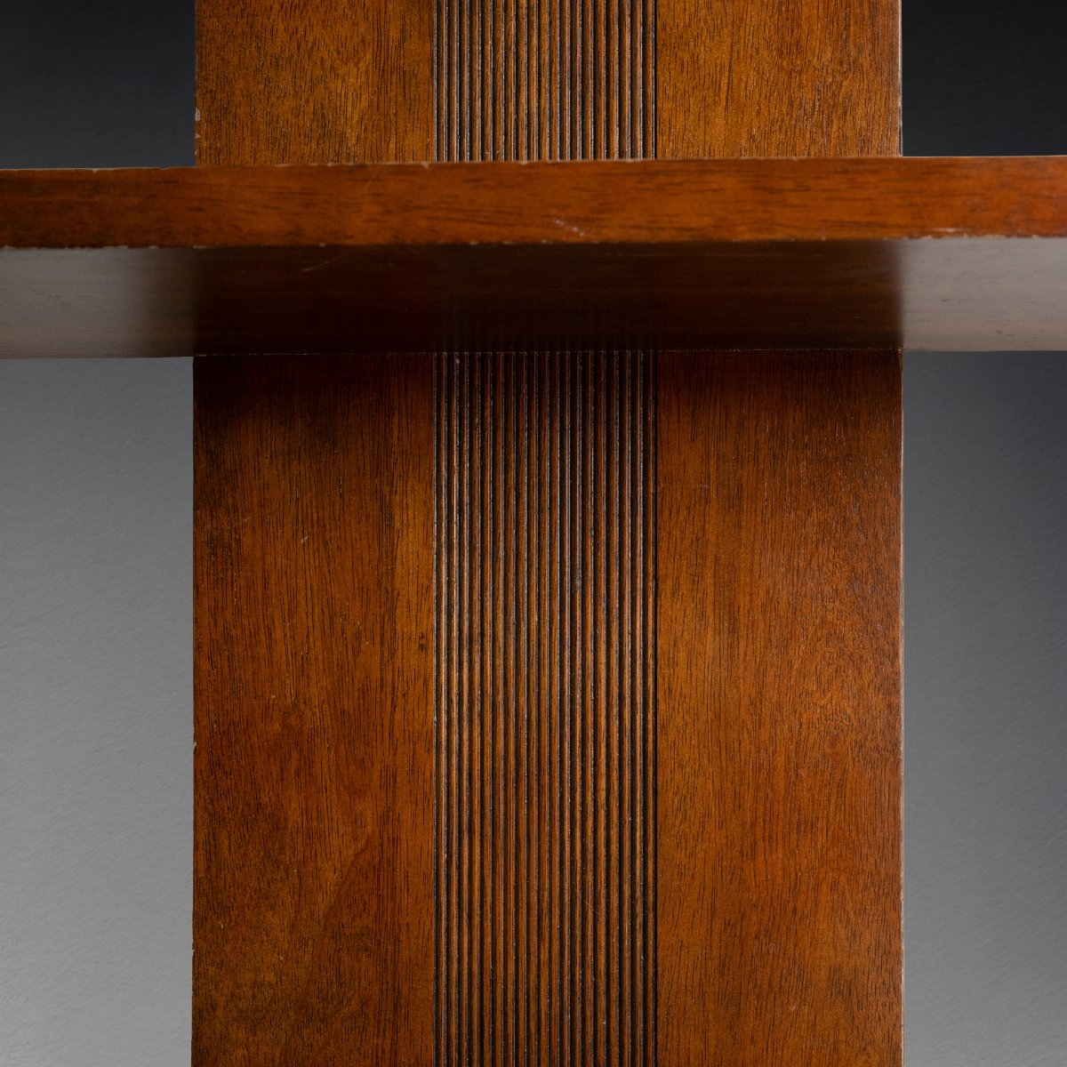 Modernist And Minimalist "invisible" 3 Floors Veneer Shelves C.1930-50-photo-3