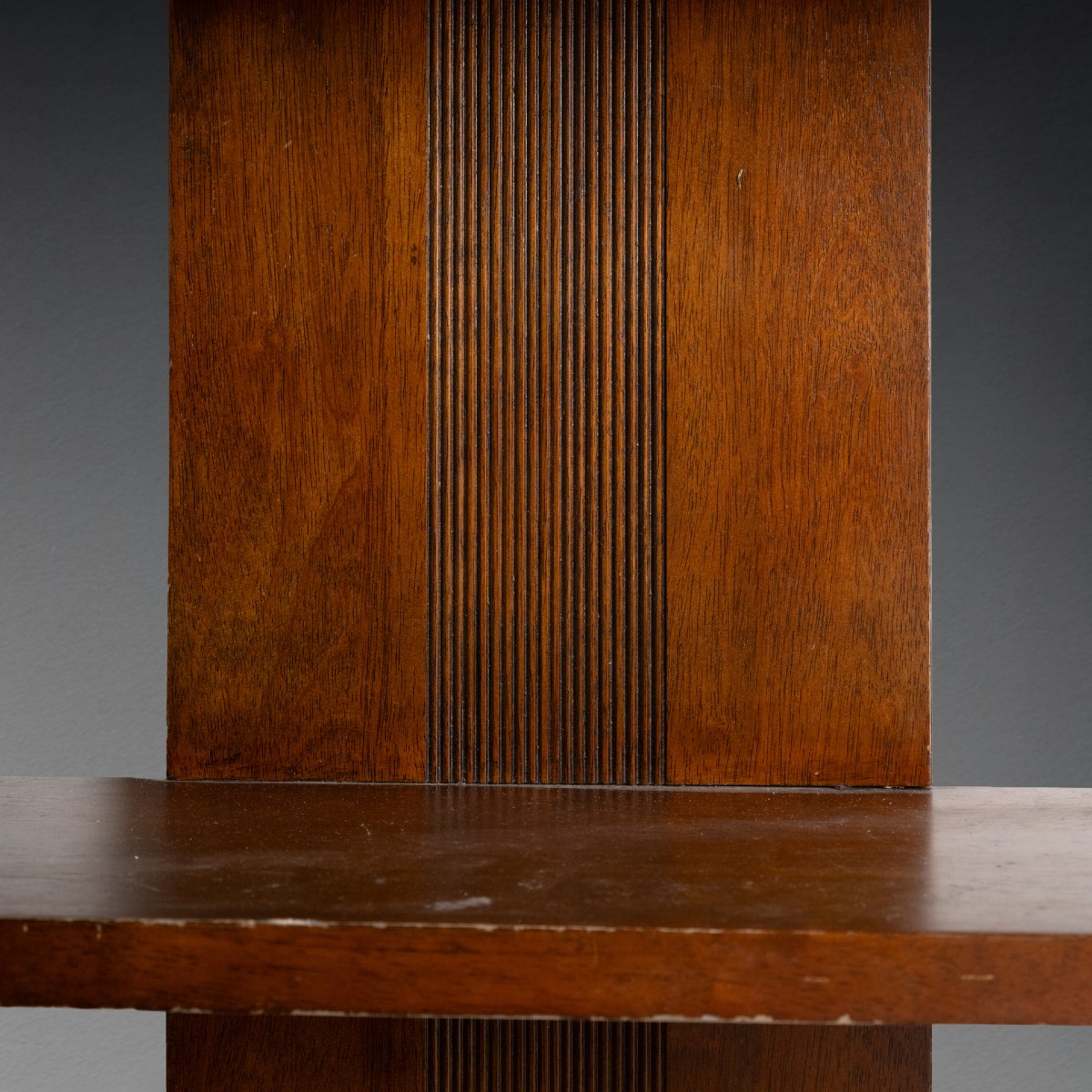 Modernist And Minimalist "invisible" 3 Floors Veneer Shelves C.1930-50-photo-4
