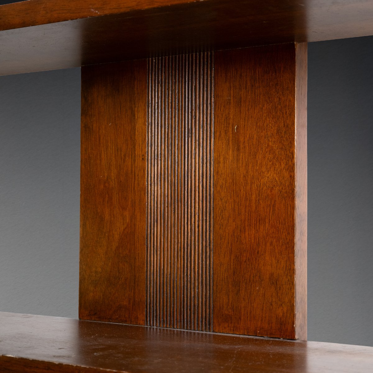 Modernist And Minimalist "invisible" 3 Floors Veneer Shelves C.1930-50-photo-2