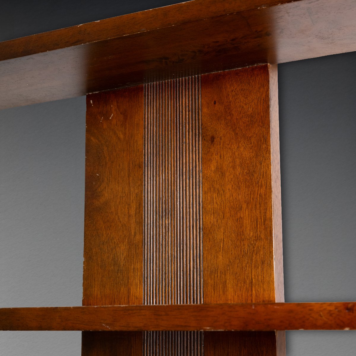 Modernist And Minimalist "invisible" 3 Floors Veneer Shelves C.1930-50-photo-3
