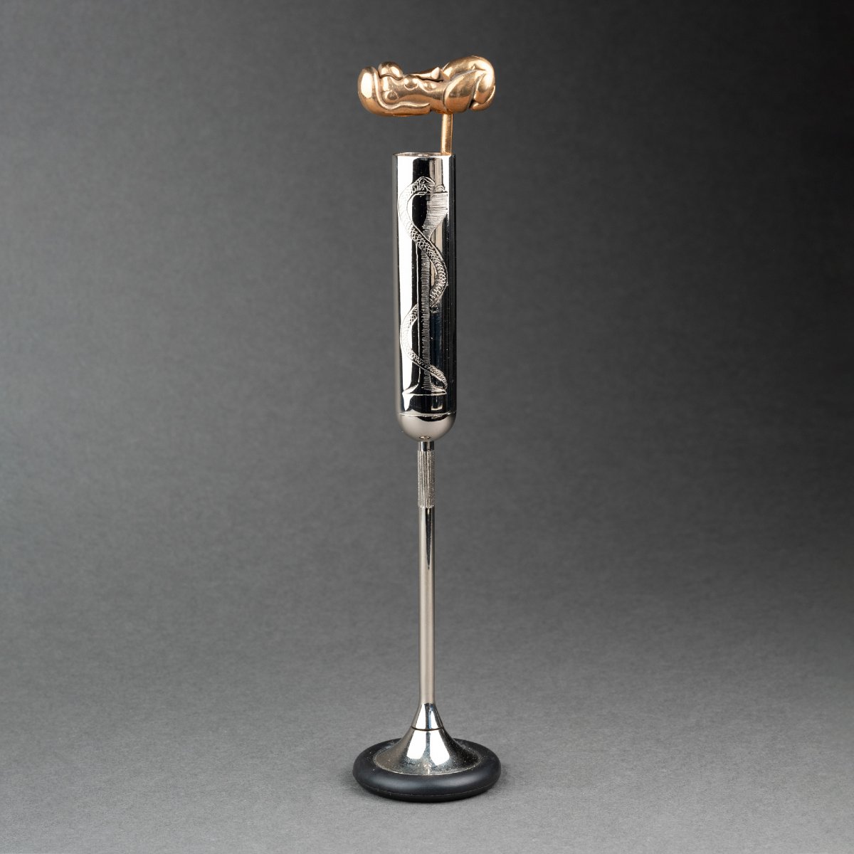 M. BERROCAL : "Marteau réflexe", sculpture bronze et laiton avec bote d'origine et certificat-photo-2