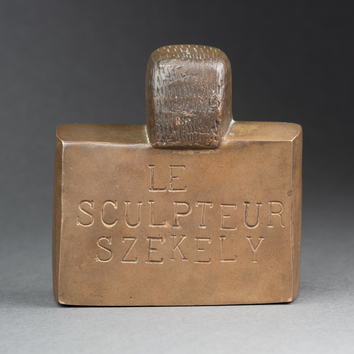 Pierre Székély : "Le sculpteur", sculpture en bronze patiné cataloguée - 1982-photo-1
