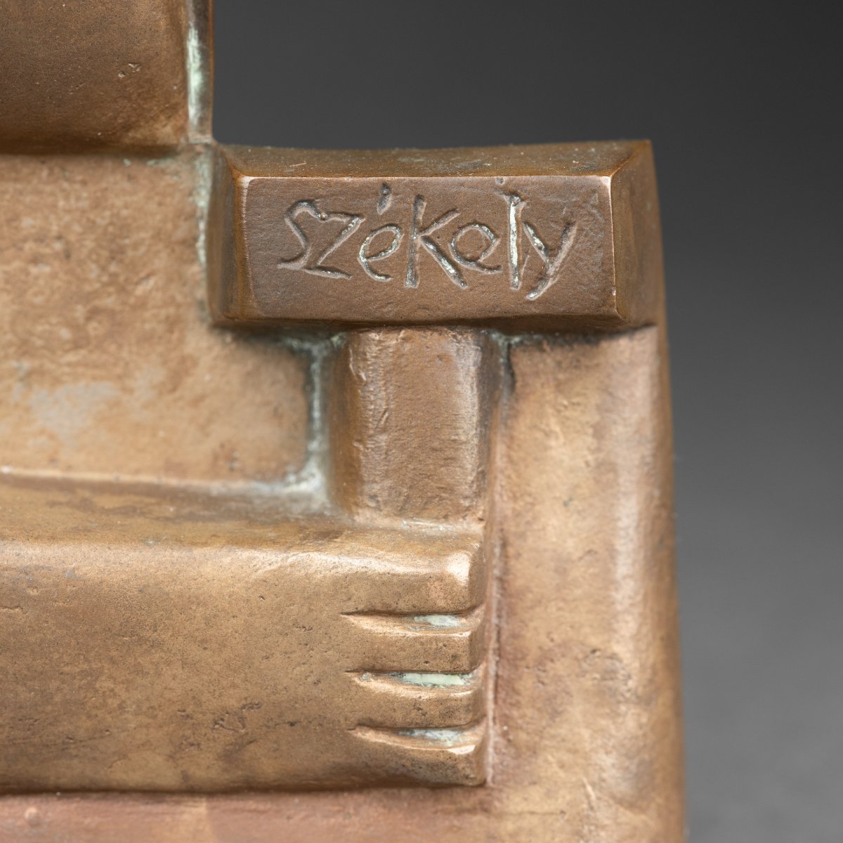 Pierre Székély : "Le sculpteur", sculpture en bronze patiné cataloguée - 1982-photo-6