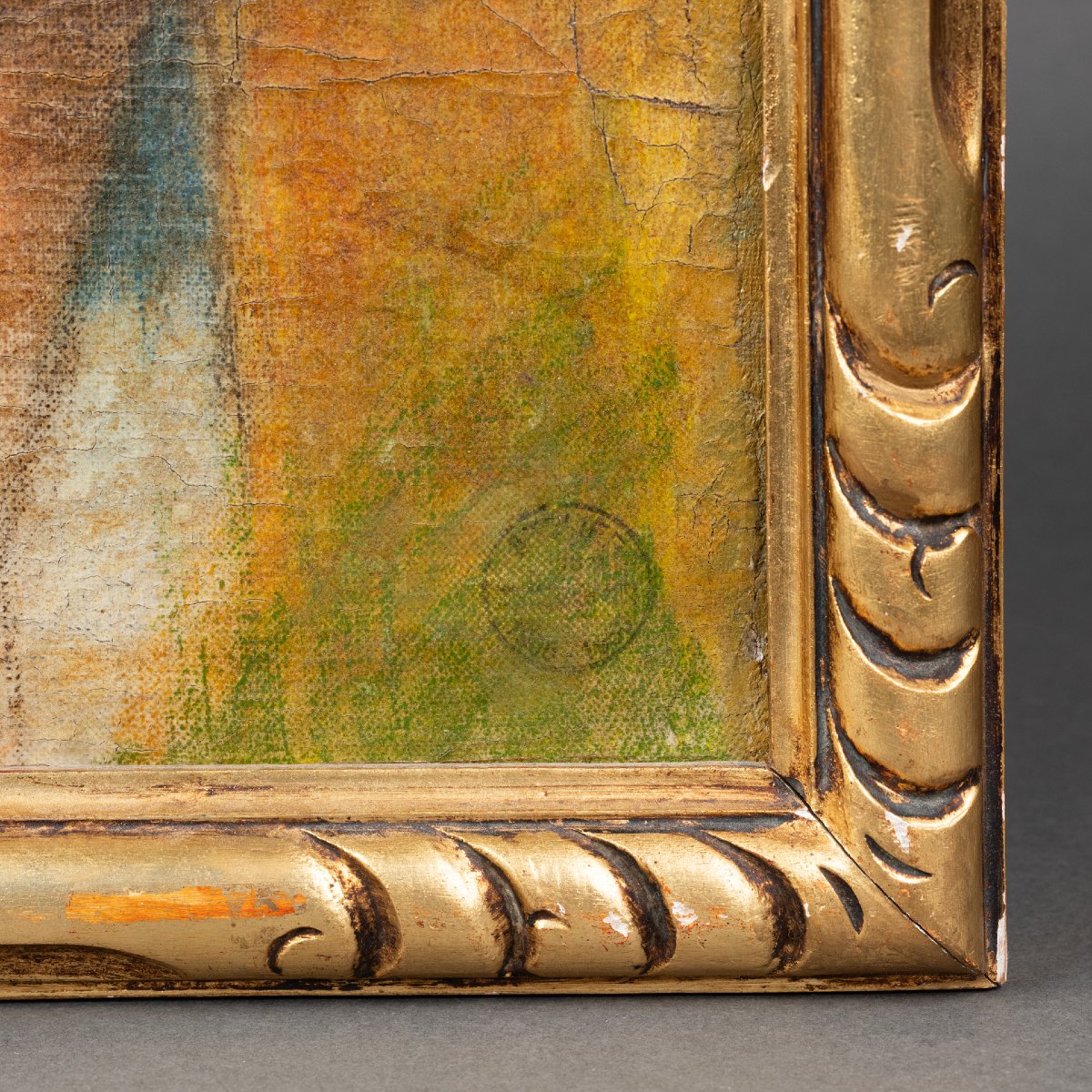 Pierre Thévenin: "standing Up Nude", Oil On Canvas In Gilded Wood Frame, Signed - C.1930/40-photo-5