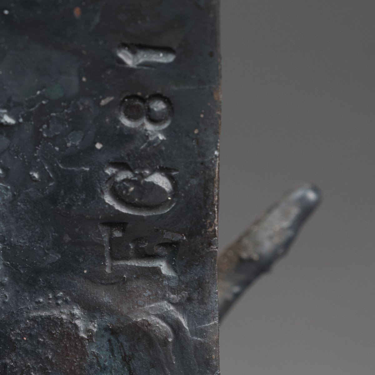 François Colette: "devil Playing The Banjo", Unique Welded Iron Sculpture Dated 1981-photo-7
