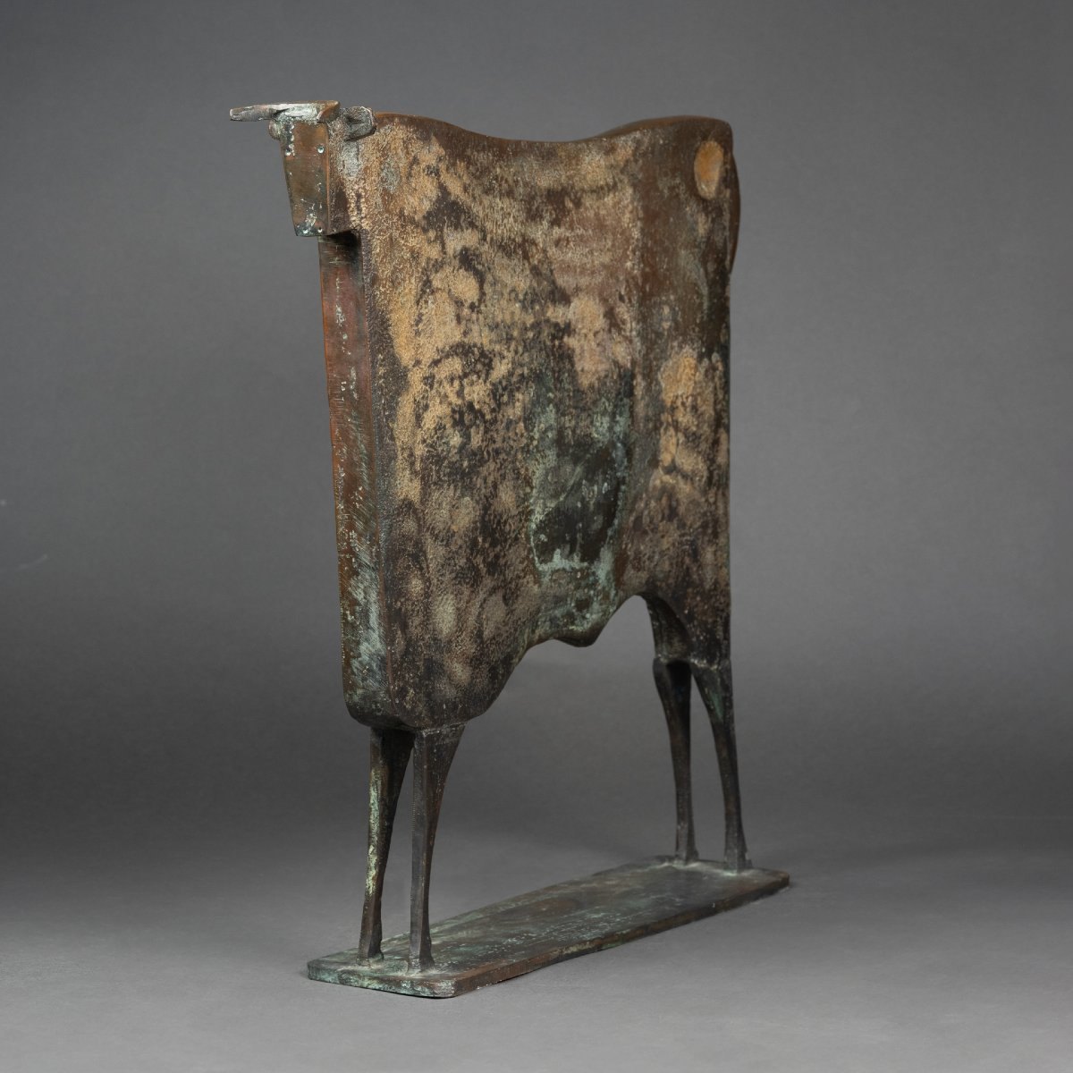 Carlos MATA : "Toro Prestige", sculpture unique en bronze patiné - 2002-photo-4