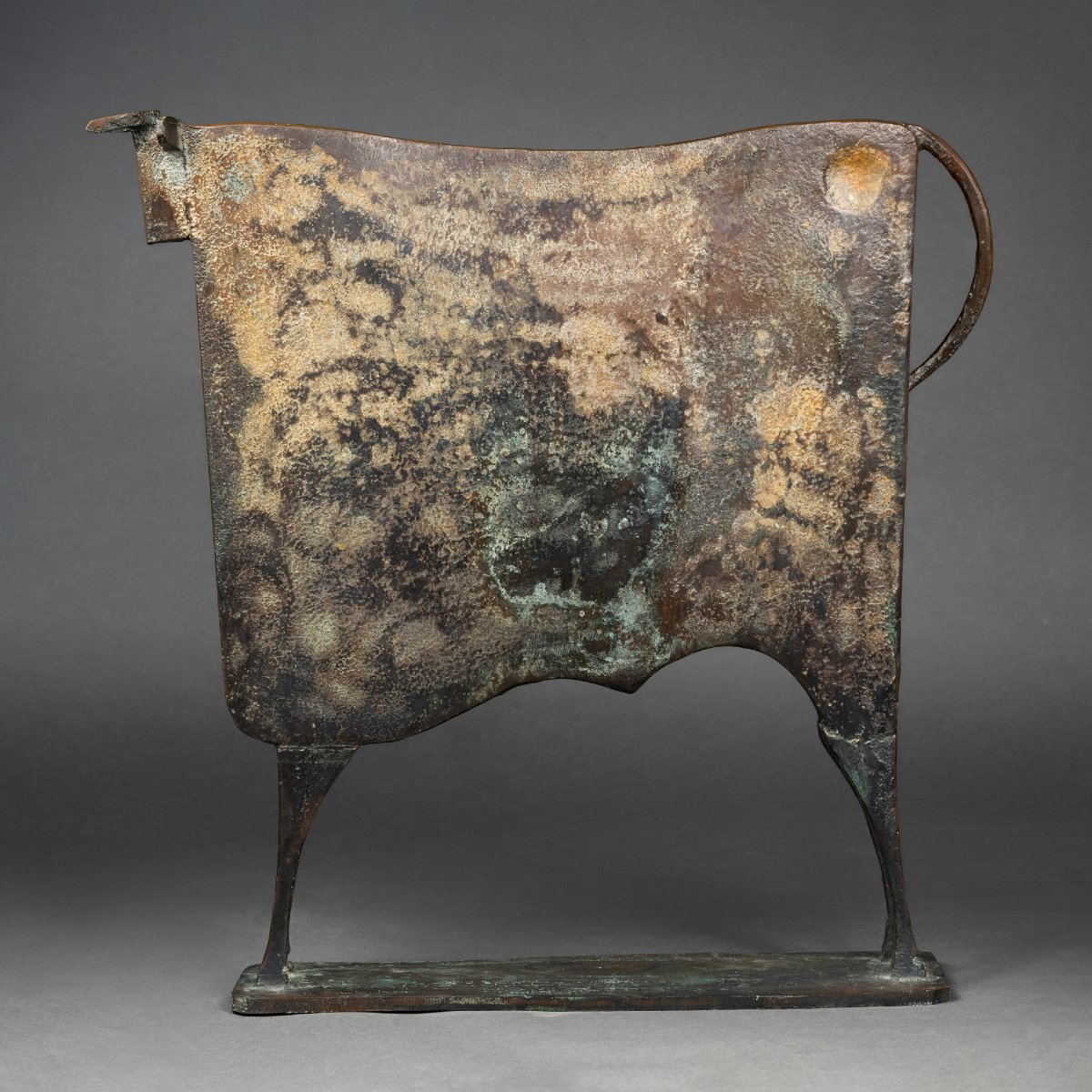 Carlos MATA : "Toro Prestige", sculpture unique en bronze patiné - 2002