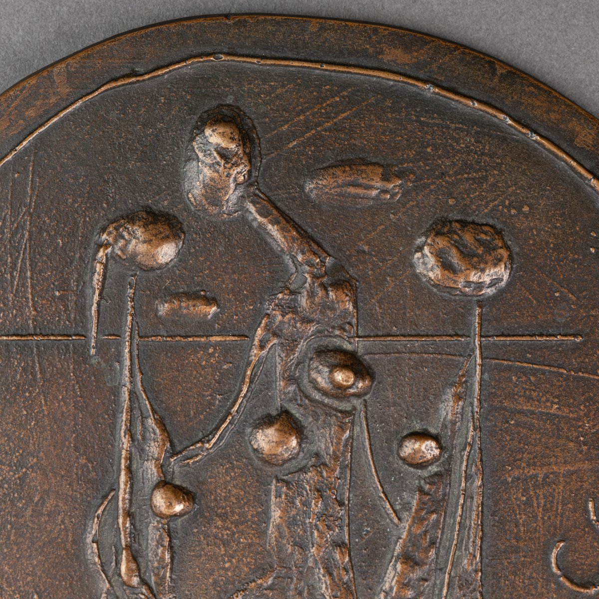 Robert COUTURIER (1905-2008) 'Les 3 grâces' Médaillon en bronze, Club Français de la Médaille-photo-4