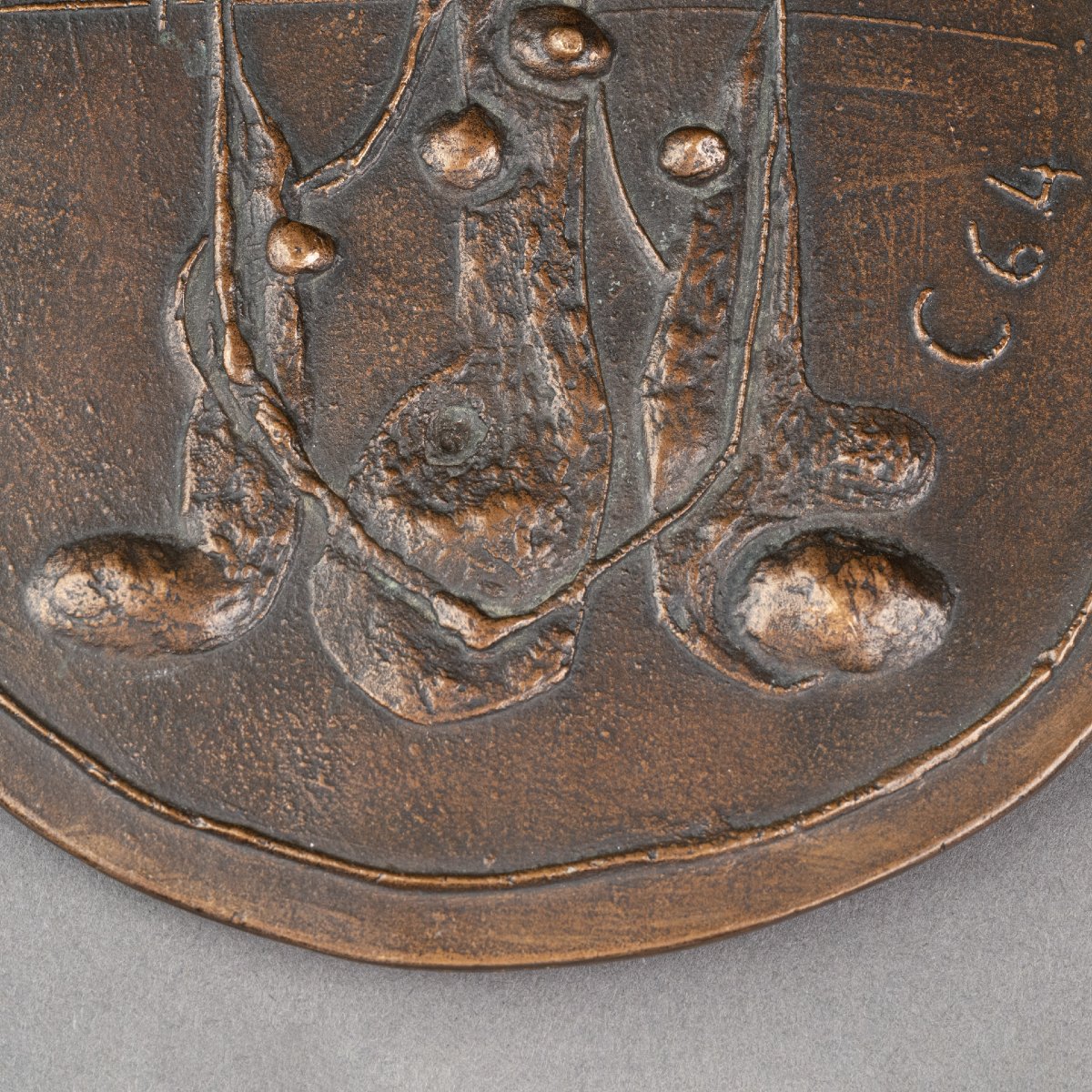 Robert COUTURIER (1905-2008) 'Les 3 grâces' Médaillon en bronze, Club Français de la Médaille-photo-1