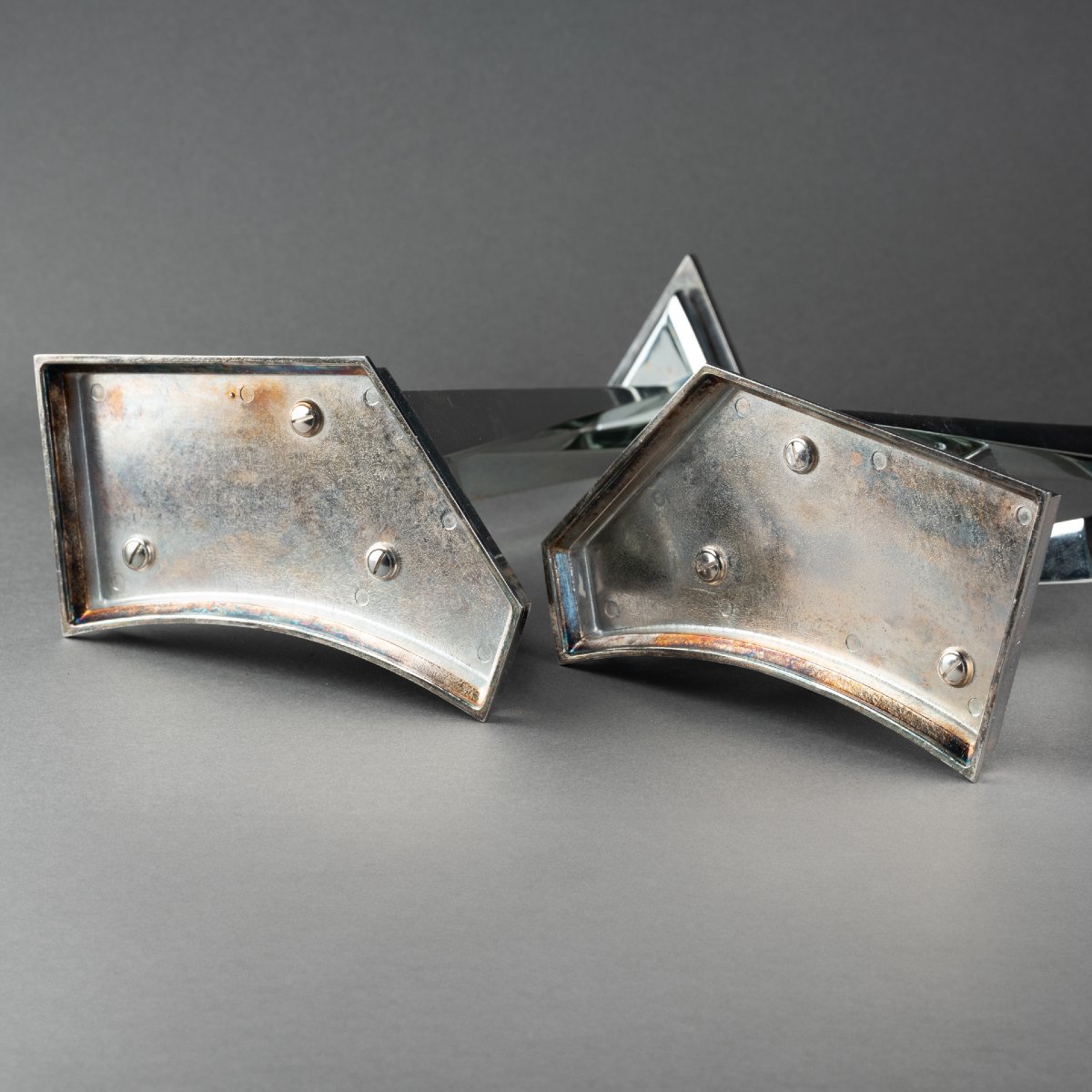 Salvador Dali (1904–1989) “castor And Pollux” Pair Of Silver-plated Bronze Candlesticks-photo-7