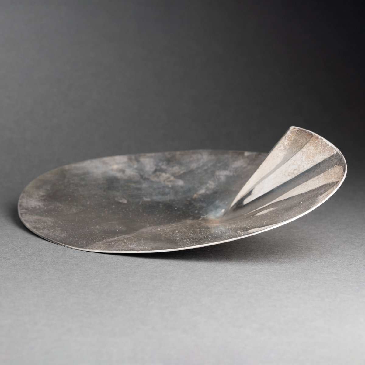 Modernist Silver-plated Metal Dish - Circa 1950–60-photo-2
