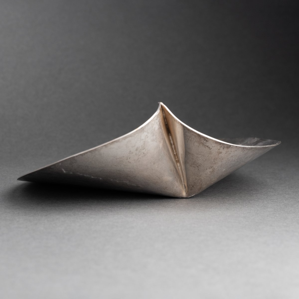 Modernist Silver-plated Metal Dish - Circa 1950–60-photo-3