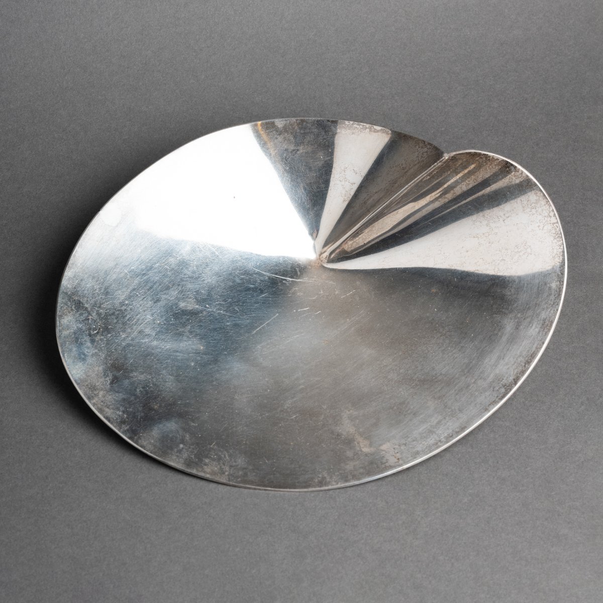 Modernist Silver-plated Metal Dish - Circa 1950–60-photo-1