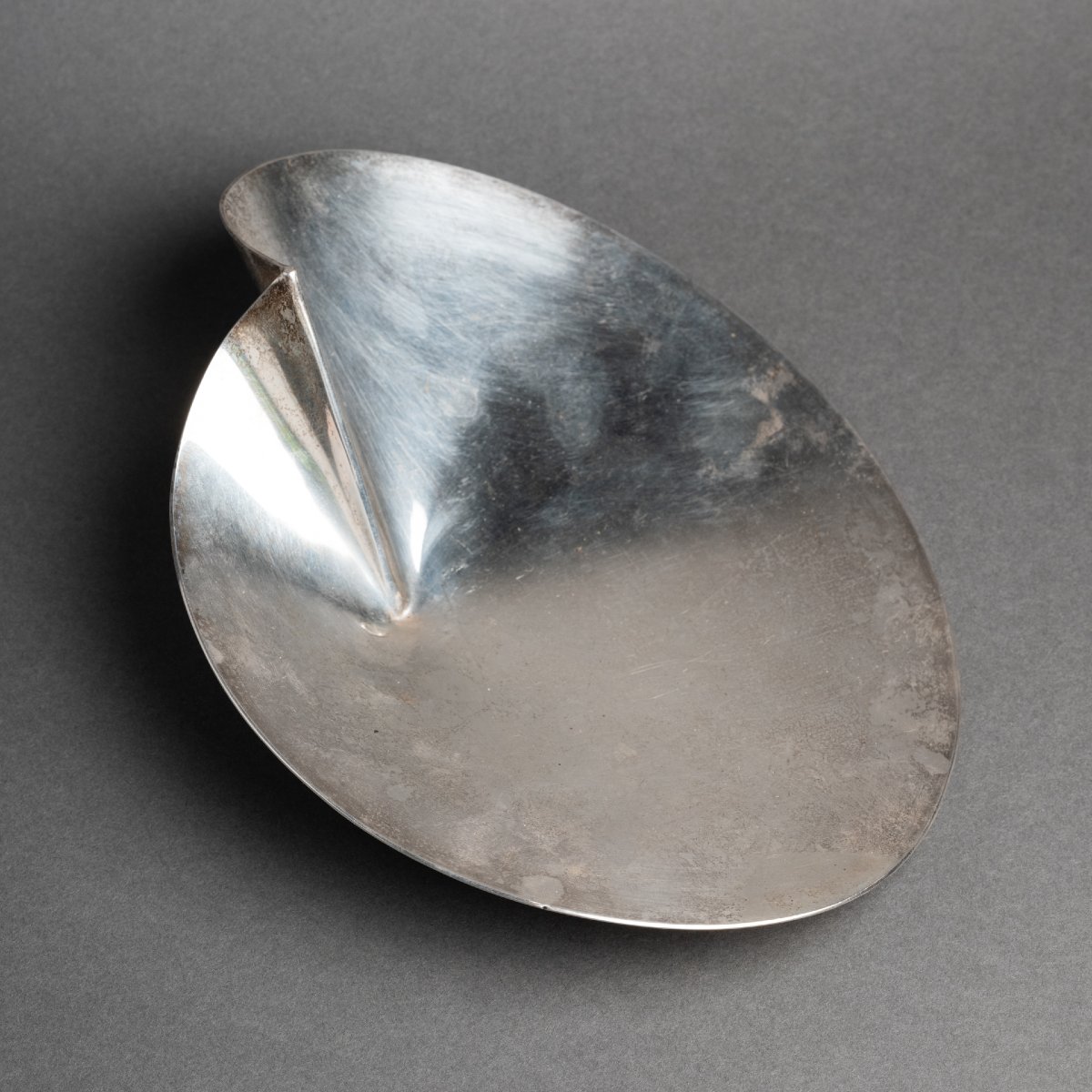 Modernist Silver-plated Metal Dish - Circa 1950–60-photo-2