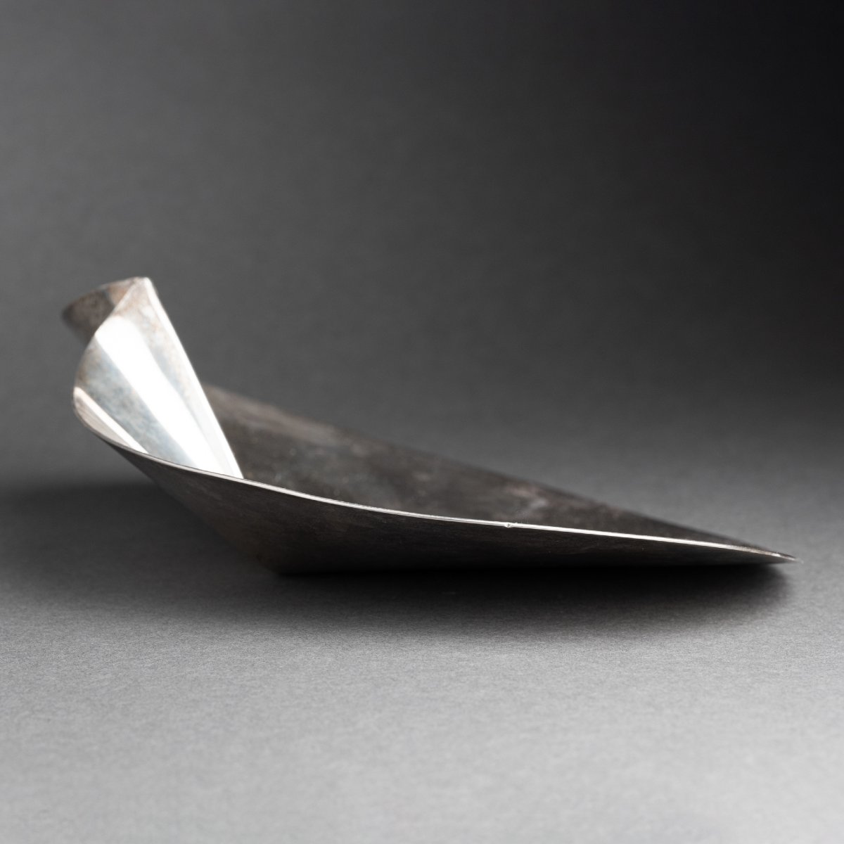 Modernist Silver-plated Metal Dish - Circa 1950–60-photo-4