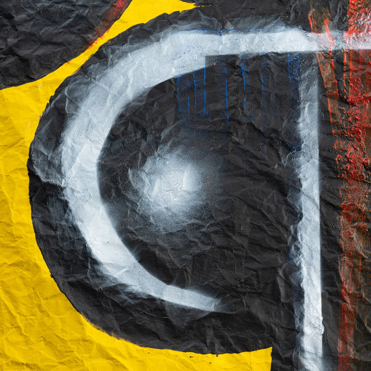 Ladislas Kijno (1921-2012) : « Abstraction », Technique mixte sur papier froissé  C. 1970-photo-3
