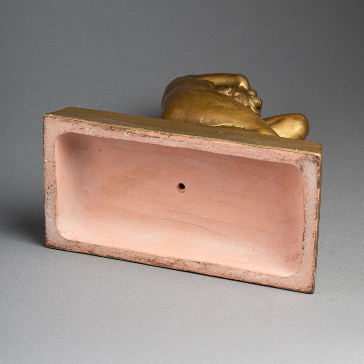 D. Daniel : "Baigneuse", Sculpture en terre cuite patinée - Art Déco-photo-4