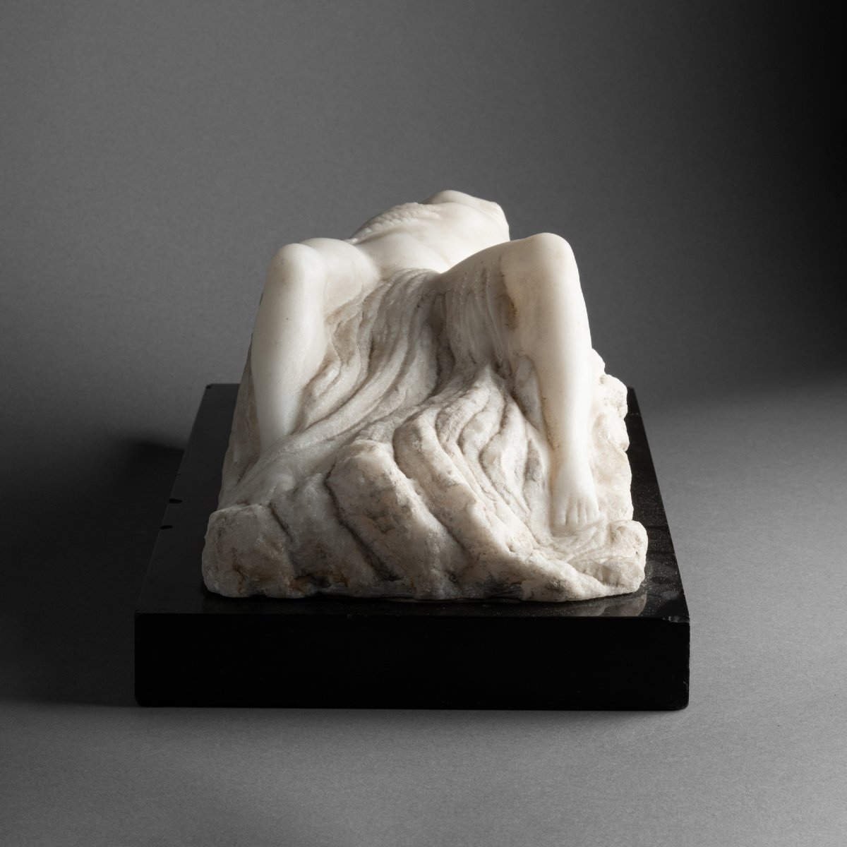 Maxime Real Del Sarte: Lascivious Nude, Directly Carved From Carrara Marble, Signed, Dated 1940 -photo-2