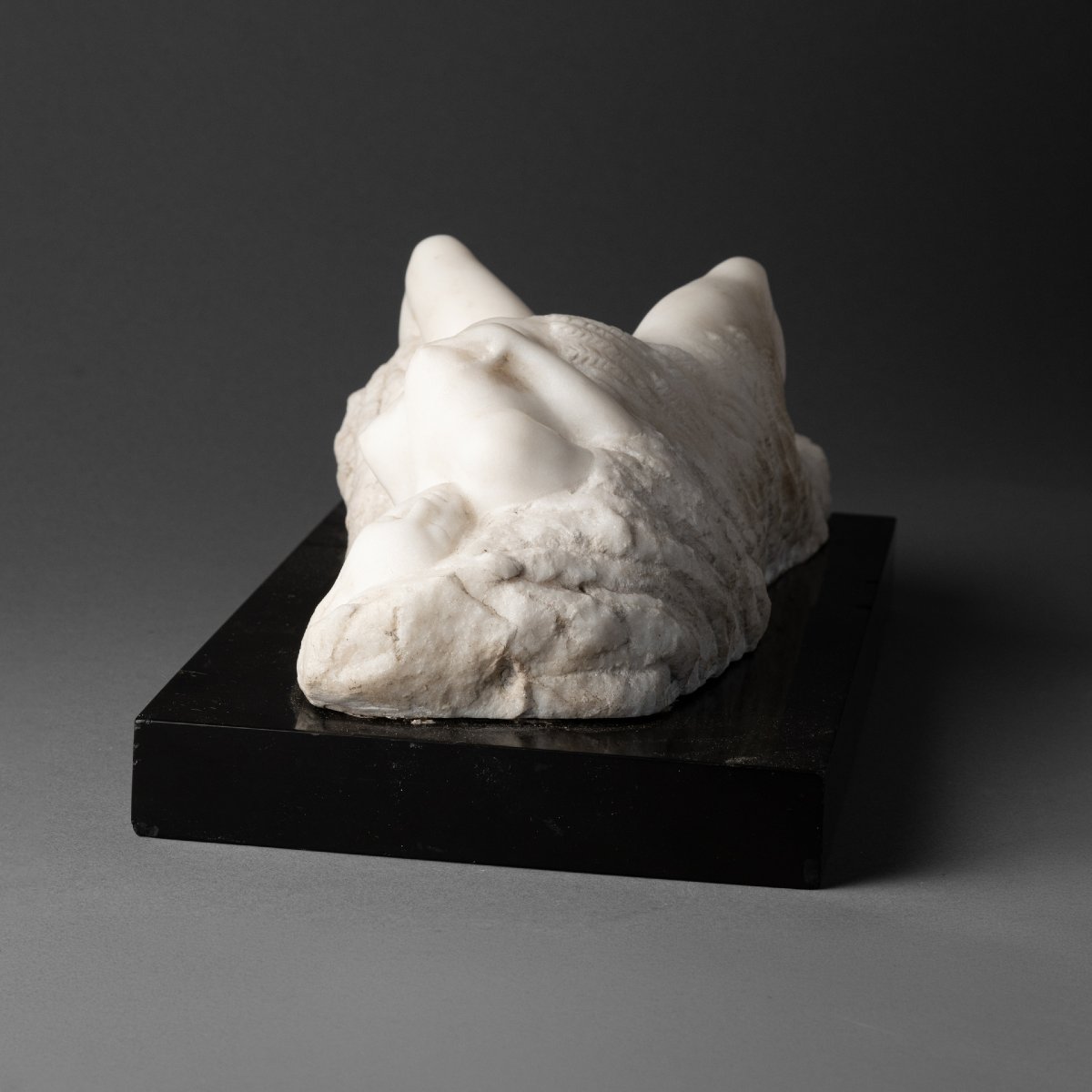 Maxime Real Del Sarte: Lascivious Nude, Directly Carved From Carrara Marble, Signed, Dated 1940 -photo-3