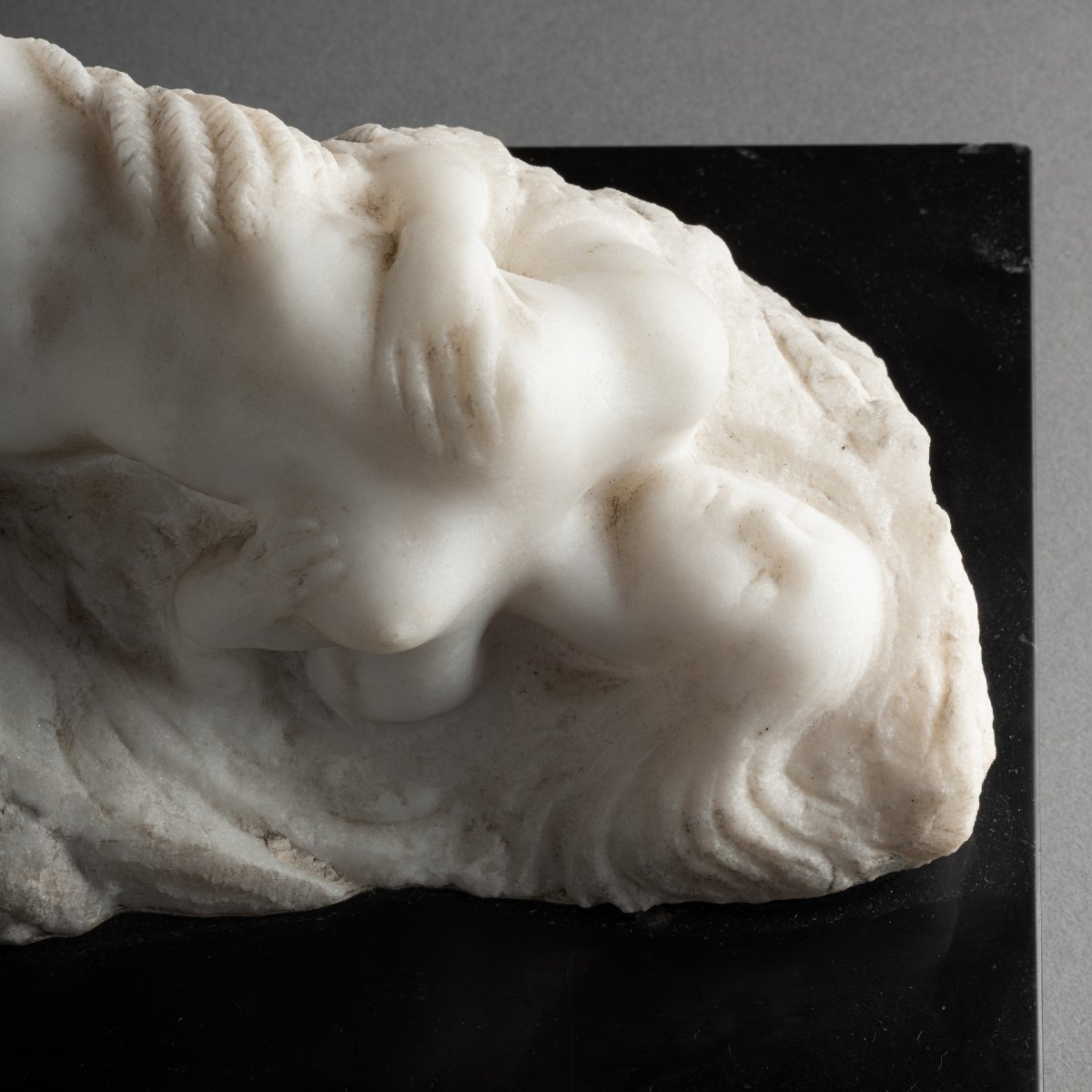 Maxime Real Del Sarte: Lascivious Nude, Directly Carved From Carrara Marble, Signed, Dated 1940 -photo-4