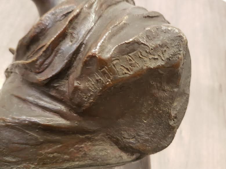 Buste De Femme En Bronze 'la Forez' Signé Madrassi-photo-4