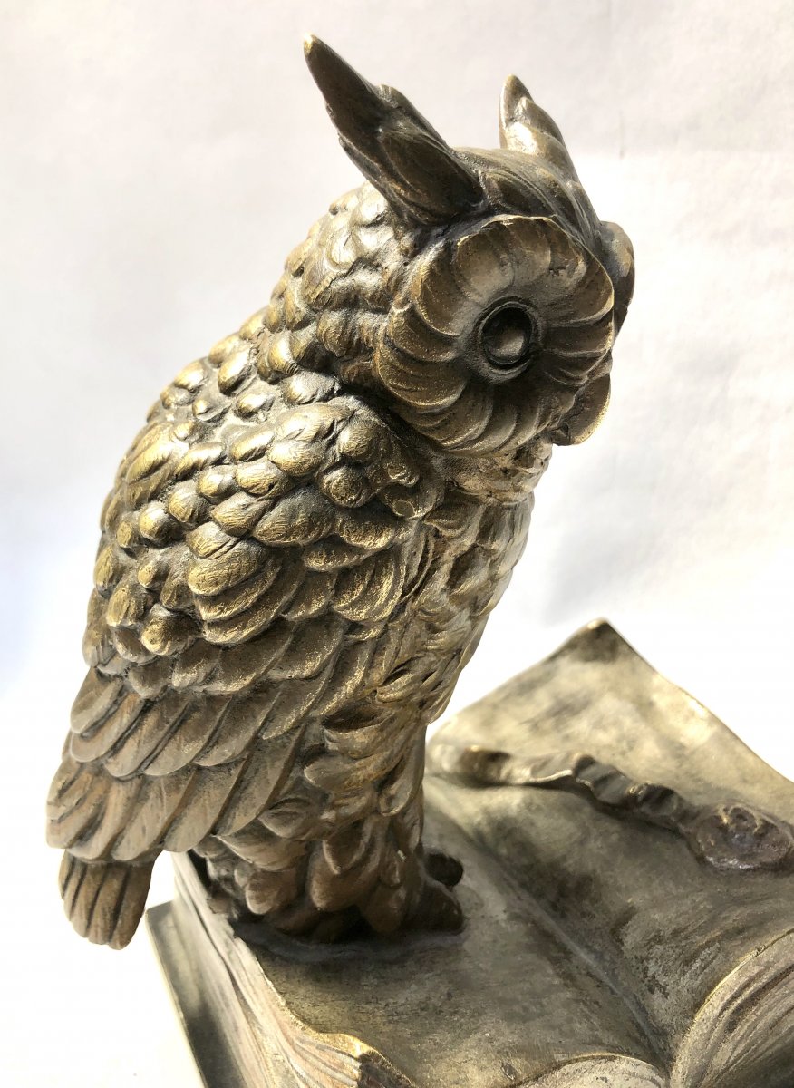 Hibou : Bronze De Vienne Signé Bergmann-photo-7