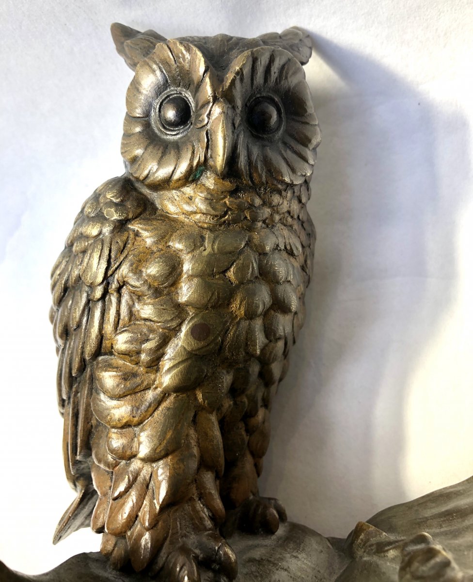 Hibou : Bronze De Vienne Signé Bergmann-photo-8