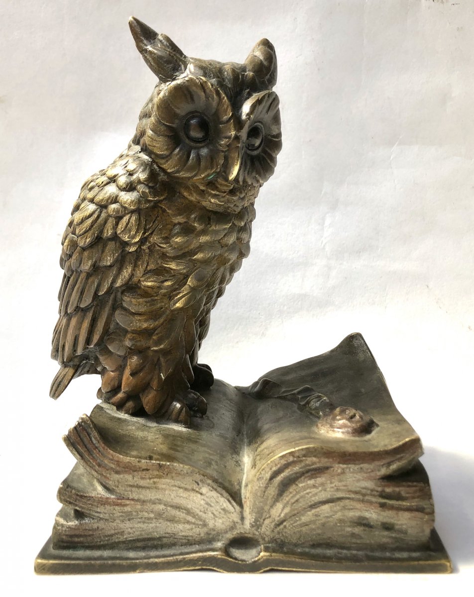 Hibou : Bronze De Vienne Signé Bergmann