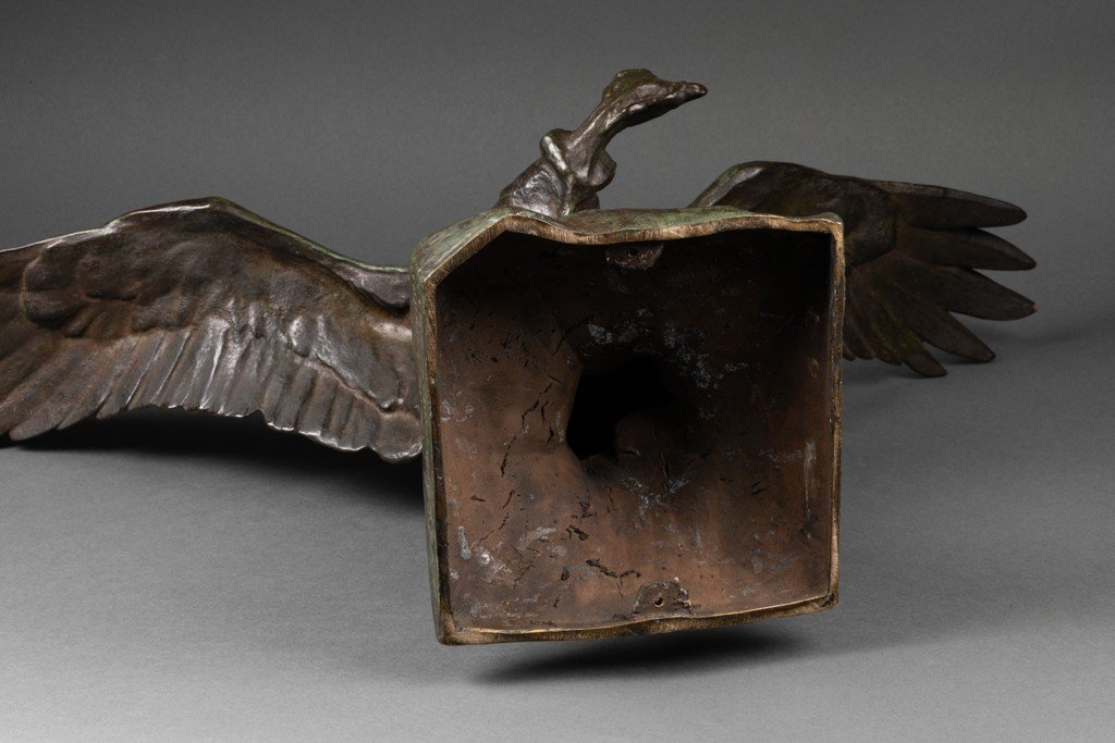 Josué Dupon (1864-1935) - Condor à l'Envol - Bronze Patiné - Fonte Verbeyst-photo-5