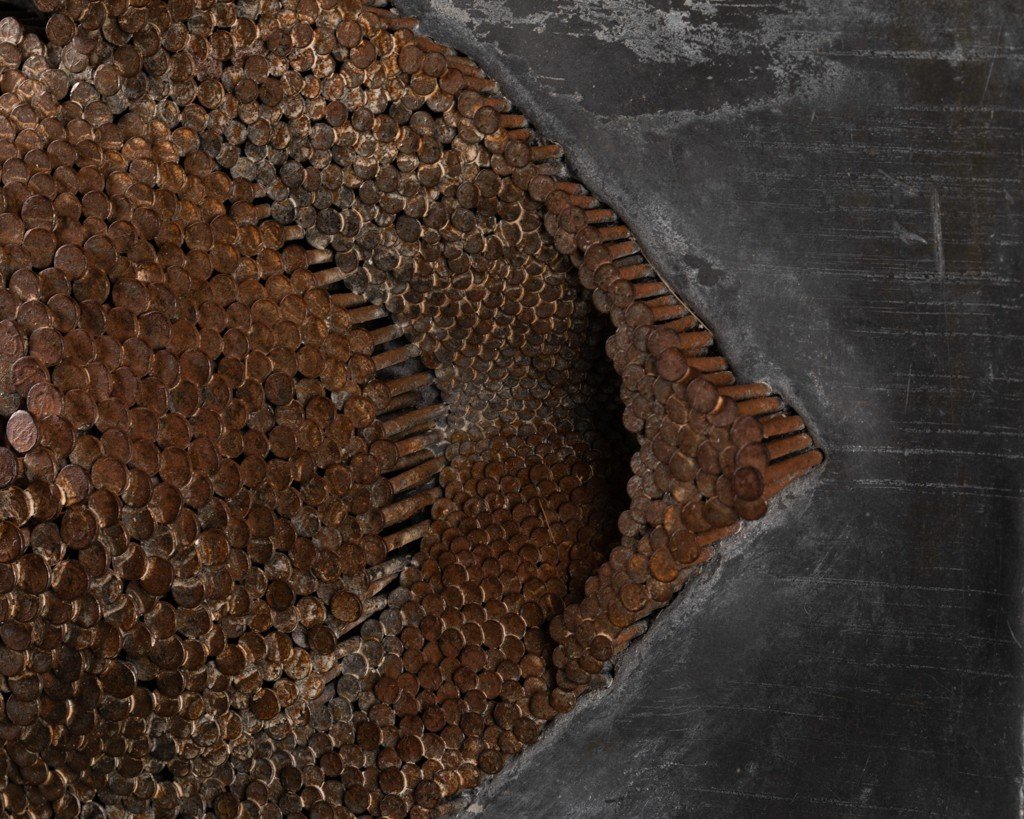 Colette Saunier-emery - Relief N°1 - Assembly Of Nails On Metal, 1971.-photo-2