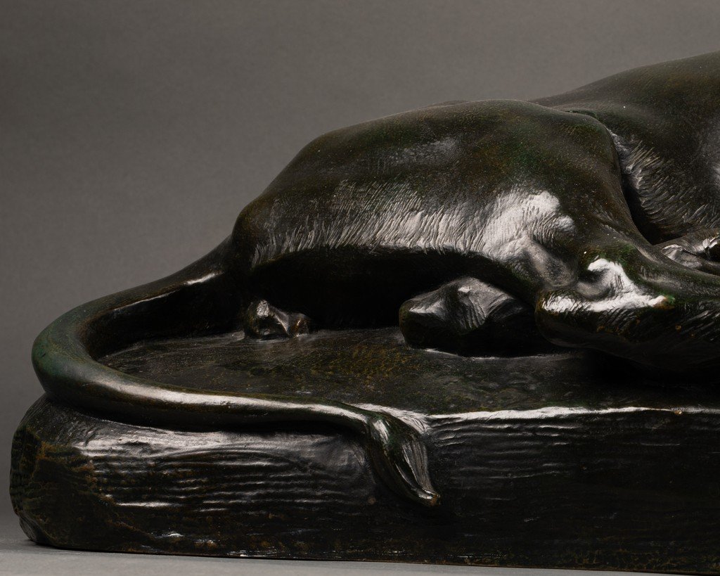 Victor Peter (1840-1918) - The Lion And The Rat - Patinated Bronze - Susse Frères Cast Iron-photo-3