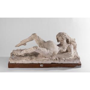 Ferdinand Parpan (1902-2004, France): "la Charogne" (1949) Original Plaster On Wood