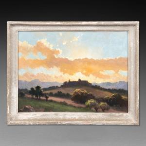 Charles Boris De Jankowski (1862-1941) Sunset View Over Landscape