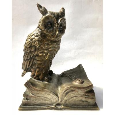 Owl: Vienna Bronze Signed Bergmann