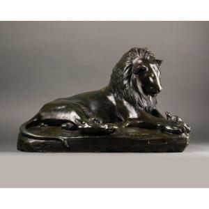 Victor Peter (1840-1918) - Le Lion Et Le Rat - Bronze Patiné - Fonte Susse Frères