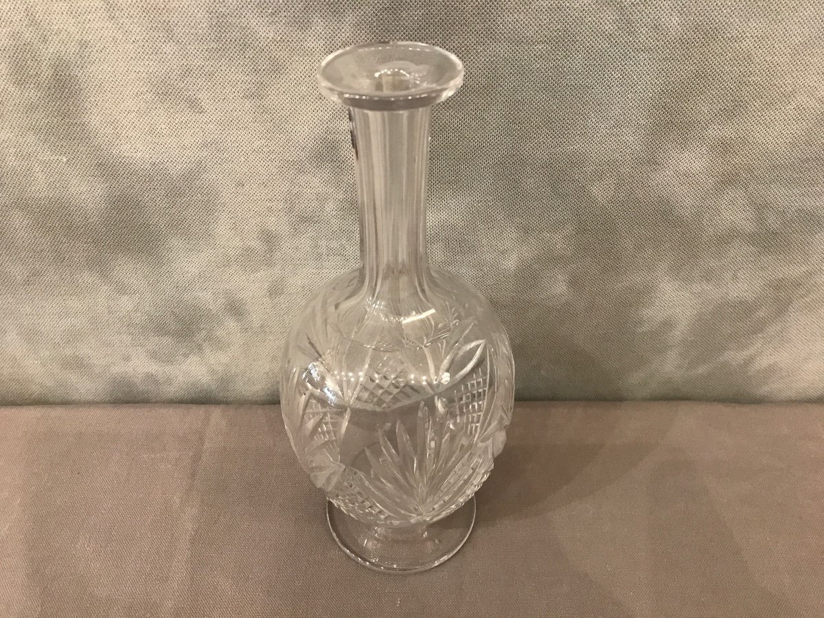 Carafe En Cristal De Saint Louis D’époque 19 ème Modèle Chantilly -photo-3