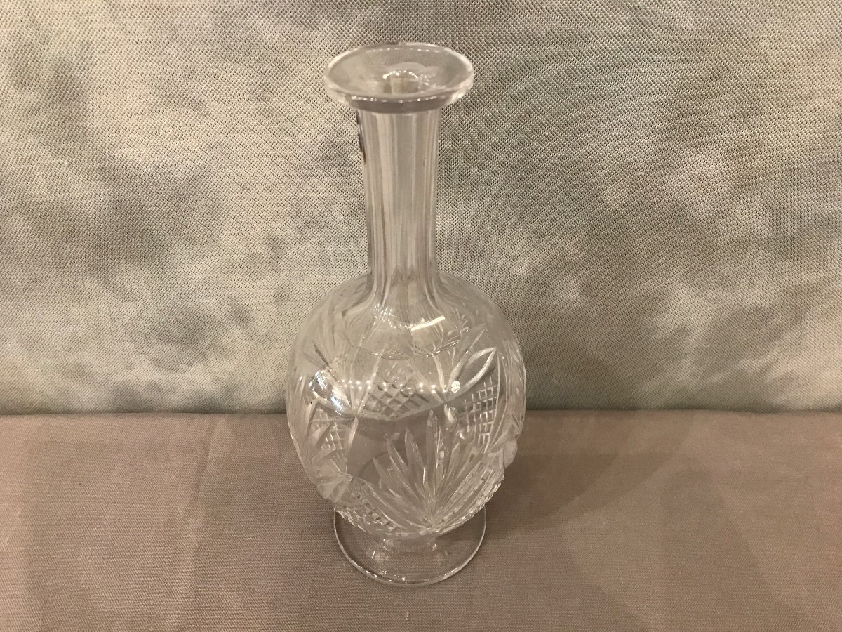 19th Century Saint Louis Crystal Carafe Chantilly Model-photo-3