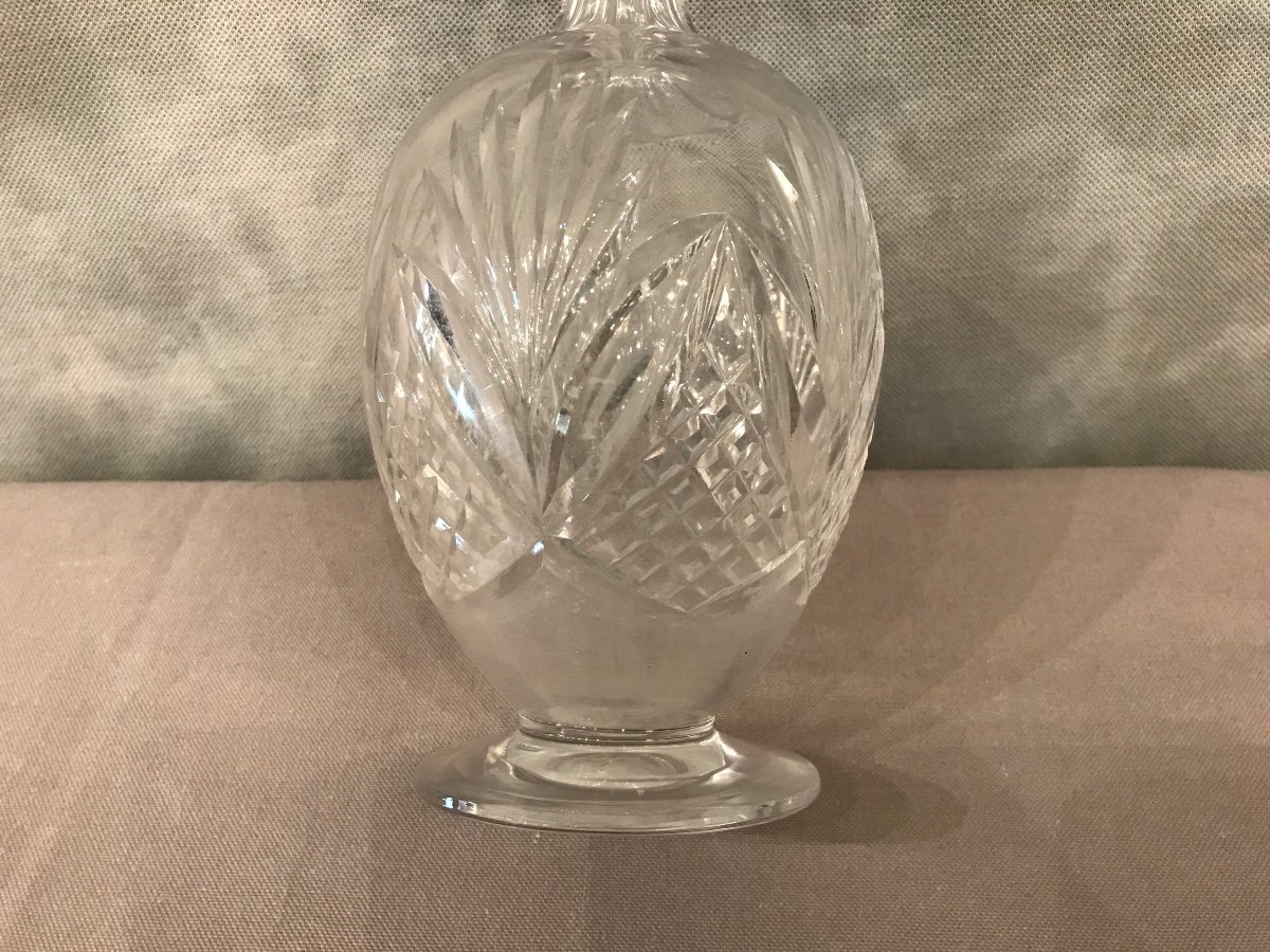 19th Century Saint Louis Crystal Carafe Chantilly Model-photo-4