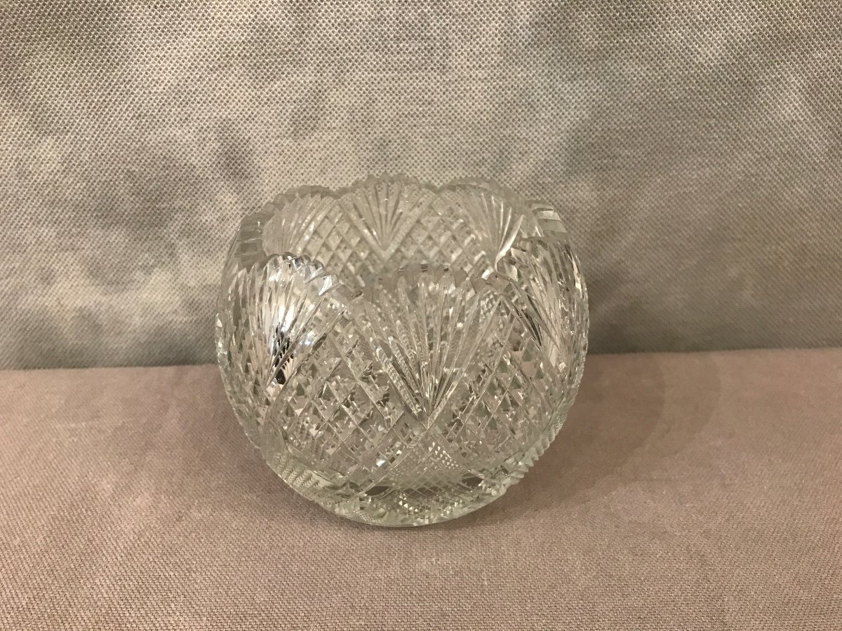 Small Crystal Vase From Saint Louis, Late 19th Time-photo-2