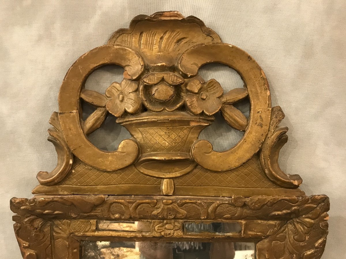 Mirror In Golden Wood Of 18th Century-photo-3