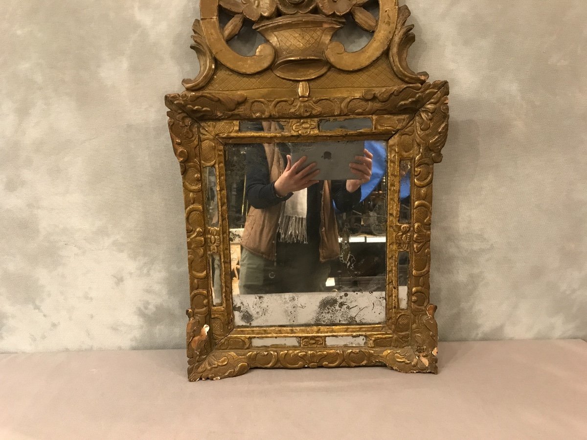 Mirror In Golden Wood Of 18th Century-photo-4