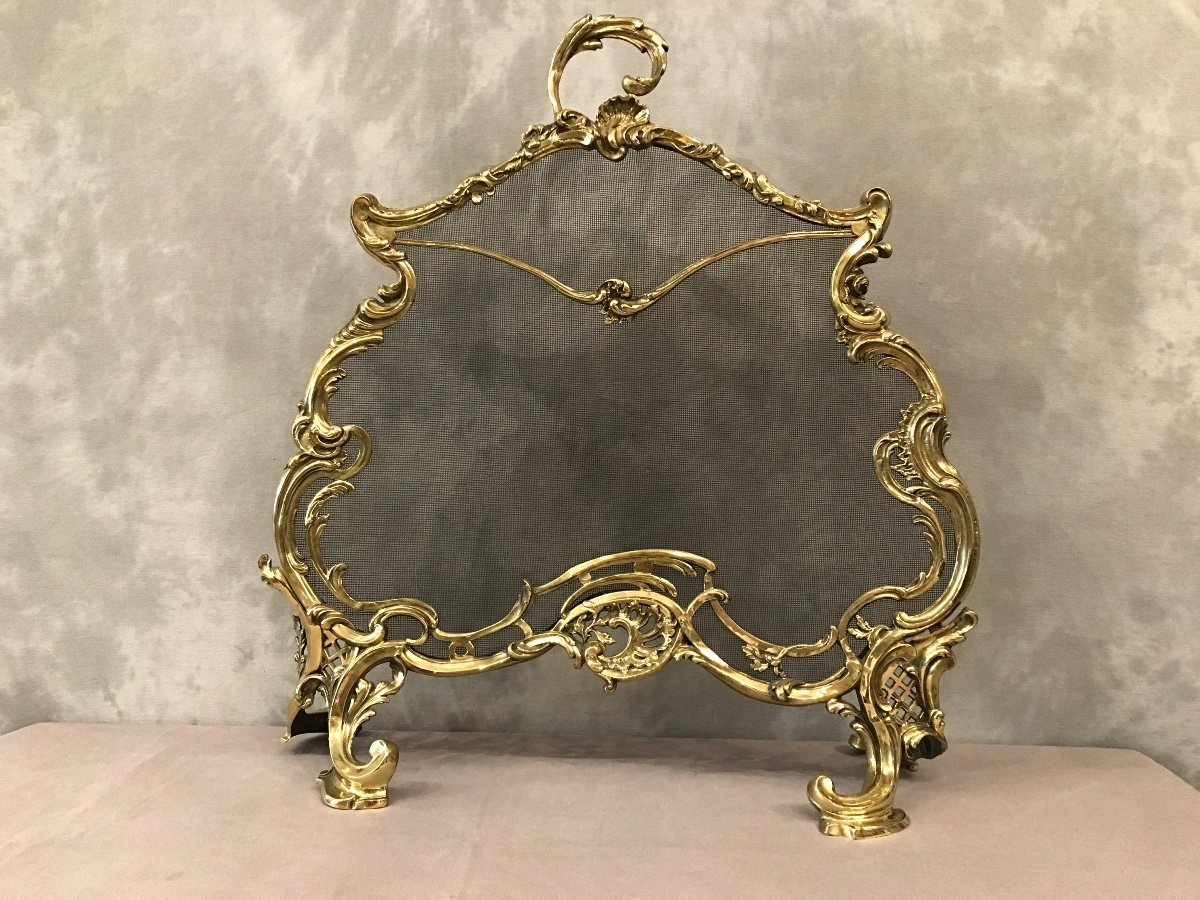 19th Century Bronze Screen Louis XV Style