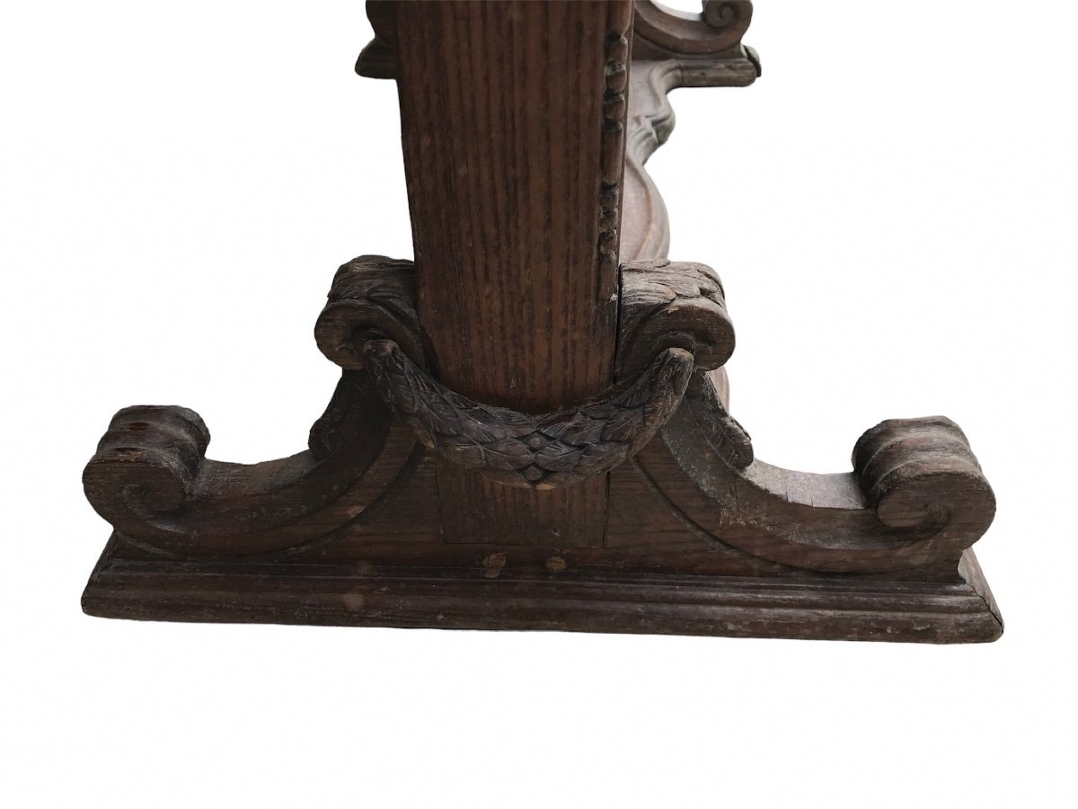Screen, Carved Wood Firewall In Late 18th Century Oak-photo-1