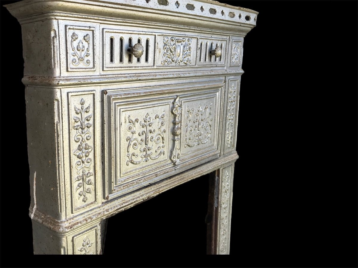 Prussian Fireplace Decor In Gray Cast Iron Late 19th-photo-3