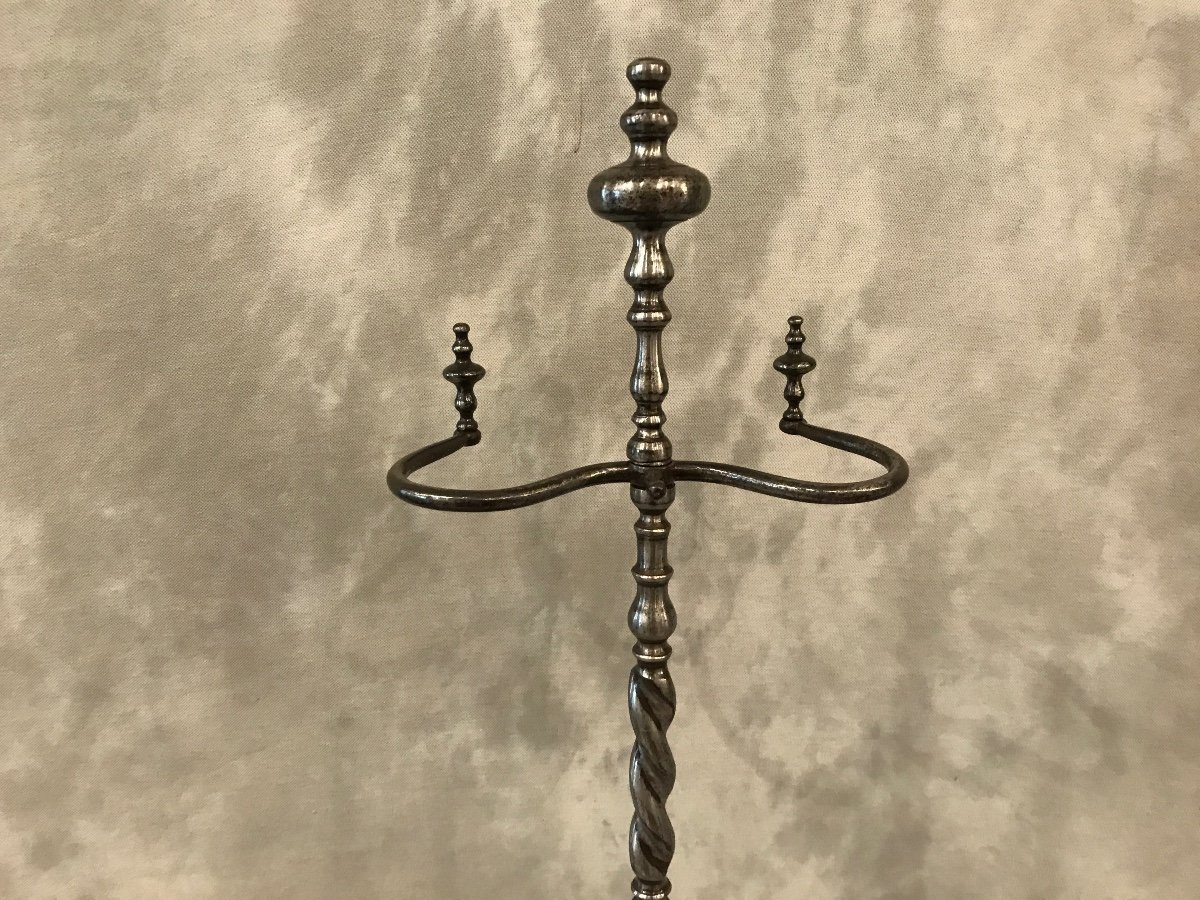 19th Century Iron And Cast Iron Fireplace Servant-photo-1