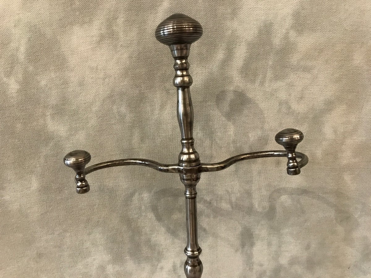 19th Century Iron And Cast Iron Fireplace Servant-photo-3