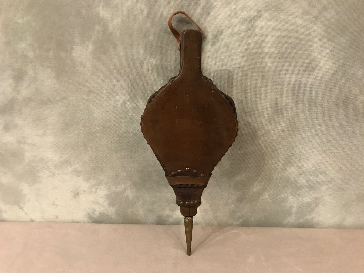 Soufflet De Cheminée Ancien En Bois Rustique D’époque 18 ème -photo-4